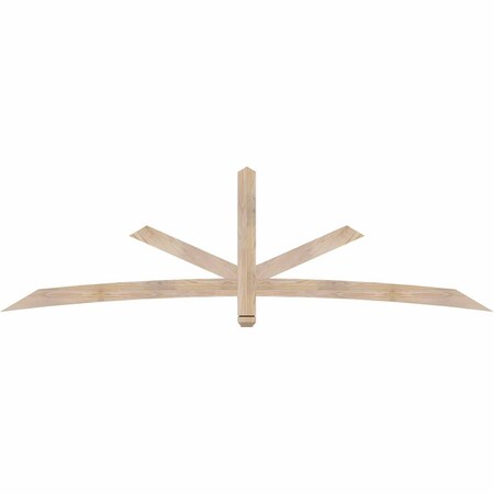Ekena Millwork Alberta Smooth Timber Gable Bracket, Douglas Fir, 96"W x 28"H x 1 1/2"D x 3 1/2"F, 7/12 Pitch GBW096X28X0204ALB00SDF